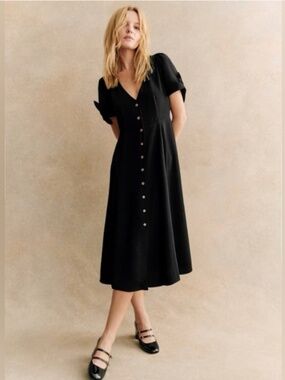 Sezane Vic Dress Black - Size 12